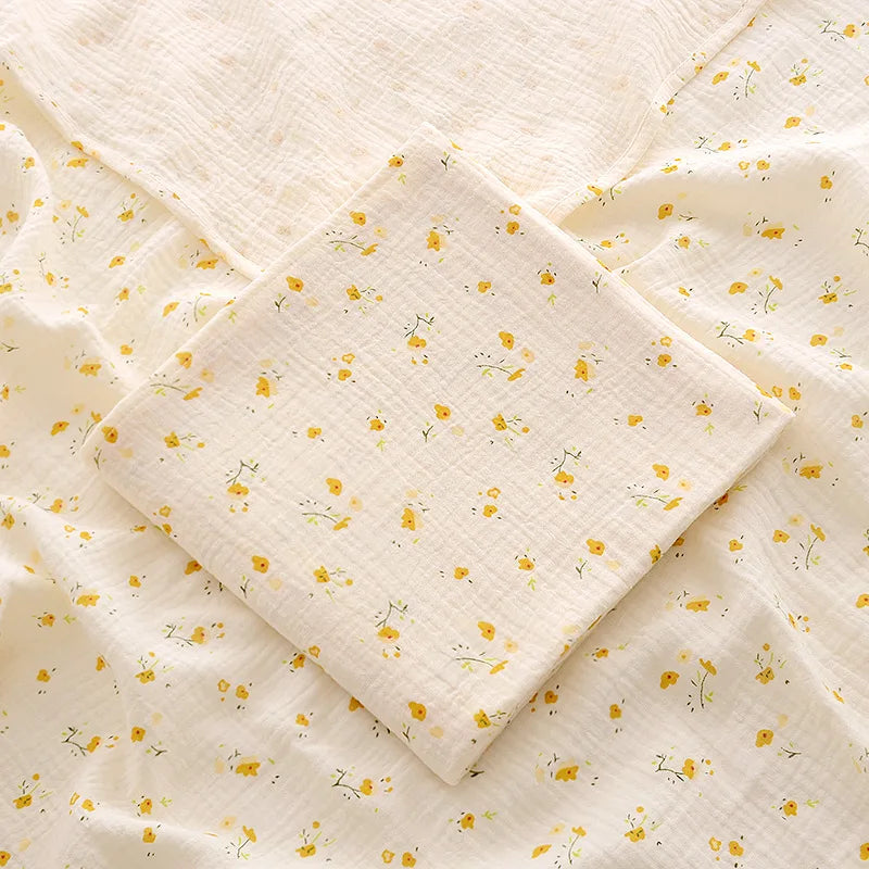Children's Muslin Swaddle Two Layer,close up,daisys 