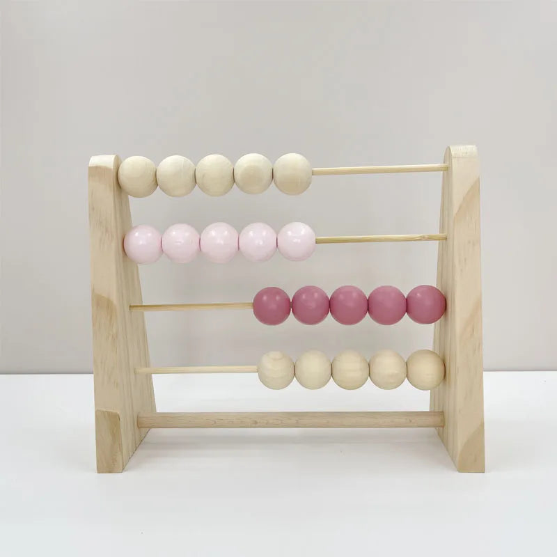 Nordic Wooden Abacus for Kids,pink