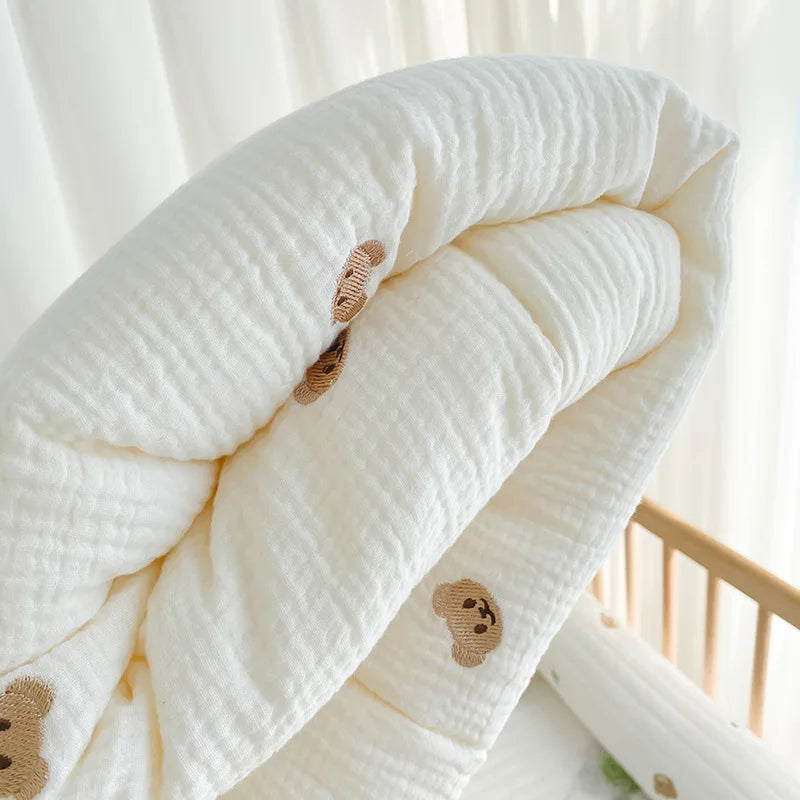 Children's Cotton Mink Blanket, close up , folded 