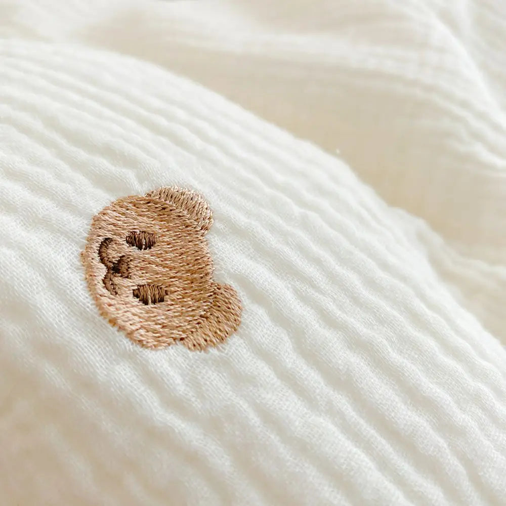 Children's Cotton Mink Blanket,close up, teddy bear 